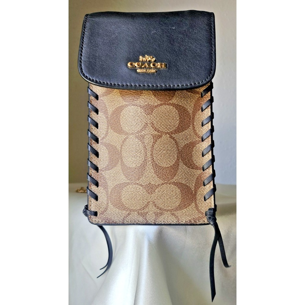 Coach‎ North South Phone Crossbody Signature Logo Brown